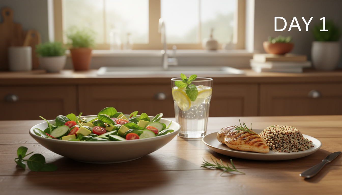 Day 1 simple satisfying meals 7-day meal plan