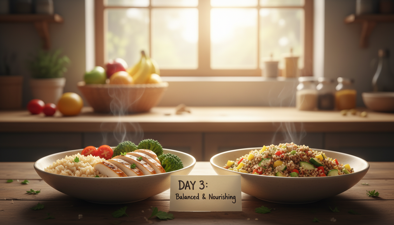 meal plan for beginners day 3 balanced meals