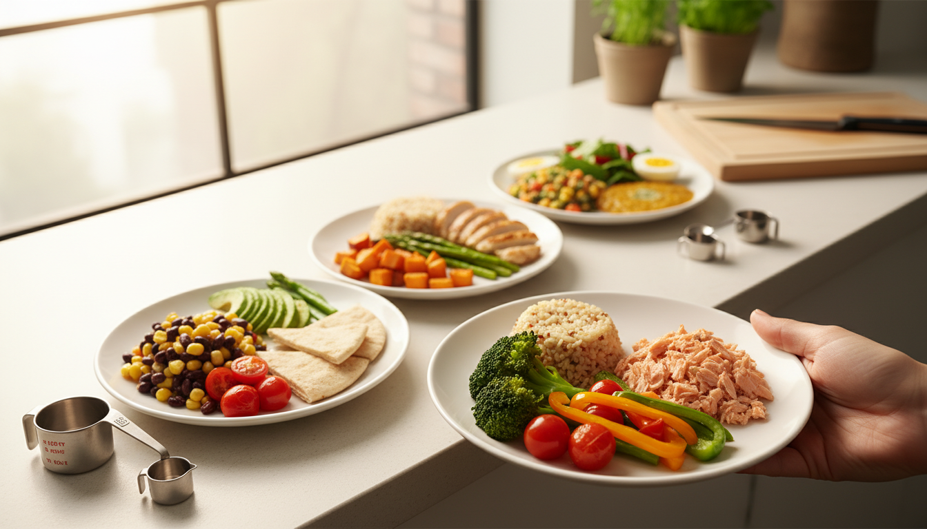 beginner meal plan portion guide hand visual