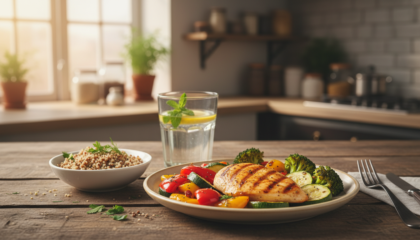 Day 2 healthy meal plan protein and vegetables